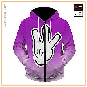 Tupac Shakur Zipped Hoodies - Tupac Amaru Shakur Westside Gang Sign Zip Up Hoodie RM0310