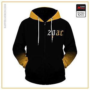 Tupac Shakur Zipped Hoodies - Legendary Rapper Tupac Makaveli Artwork Zip Up Hoodie RM0310