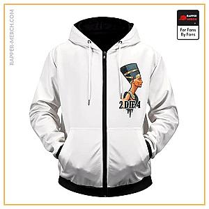 Tupac Shakur Zipped Hoodies - Tupac Shakur Tattoo Logo 2 Die 4 Cool Zip Up Hoodie RM0310