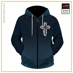 Tupac Shakur Zipped Hoodies - Amazing 2Pac Amaru Shakur Cross Logo Zip Up Hoodie RM0310