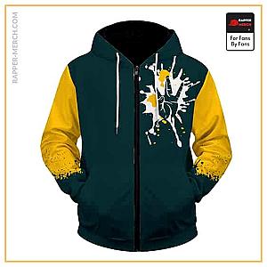 Tupac Shakur Zipped Hoodies - West Side Tupac Shakur Vibrant Artwork Zip Up Hoodie RM0310