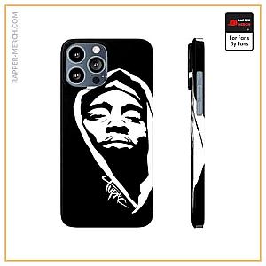 Tupac Shakur Cases - American Rapper 2Pac Shakur Head Art Black iPhone 13 Case RM0310