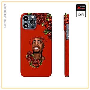 Tupac Shakur Cases - Tupac Makaveli Rose Death Tribute Art Orange iPhone 13 Case RM0310