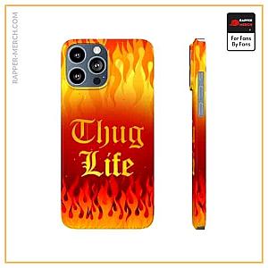 Tupac Shakur Cases - 2Pac Makaveli Thug Life Flame Art Badass iPhone 13 Case RM0310