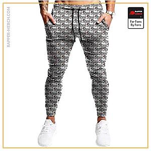 Tupac Shakur Jogger Pants - West Coast Rapper 2Pac Bandana Logo Design Pattern Joggers RM0310