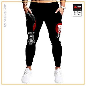 Tupac Shakur Jogger Pants - Only God Can Judge Me Tupac Amaru Face Art Black Joggers RM0310