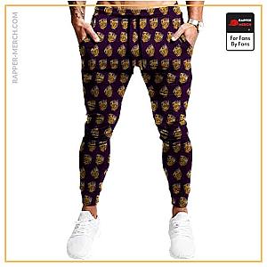 Tupac Shakur Jogger Pants - Tupac Makaveli Shakur Thug Life Pattern Purple Jogger Pants RM0310