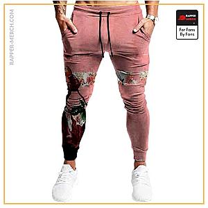 Tupac Shakur Jogger Pants - 2Pac Shakur Holding Rose Painting Style Jogger Sweatpants RM0310