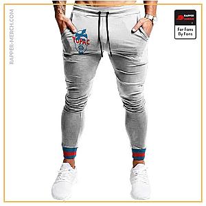 Tupac Shakur Jogger Pants - West Coast Rapper 2Pac Makaveli Minimalist Face Art Joggers RM0310