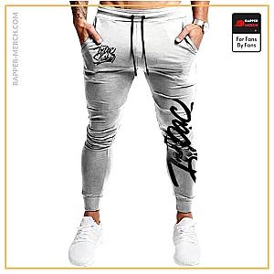 Tupac Shakur Jogger Pants - Hip Hop Rapper Tupac Shakur Name Signature White Joggers RM0310