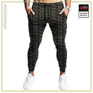 Tupac Shakur Jogger Pants - Tupac Makaveli Shakur Quote Trust Nobody Pattern Joggers RM0310