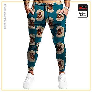 Tupac Shakur Jogger Pants - Smoking Angel Tupac Shakur Pattern Tribute Art Joggers RM0310