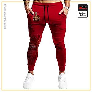 Tupac Shakur Jogger Pants - West Side Gangsta 2Pac Double Hand Sign Red Jogger Pants RM0310