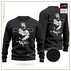 Tupac Shakur Sweatshirts - West Coast 2Pac Amaru Shakur Silhouette Wool Sweatshirt RM0310