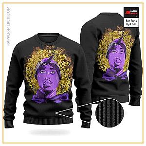 Tupac Shakur Sweatshirts - Awesome Popular Song by Tupac Shakur Artwork Wool Sweatshirt RM0310