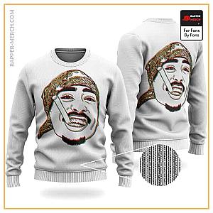 Tupac Shakur Sweatshirts - Psychedelic Smoking 2Pac Shakur Glitch Art Wool Sweatshirt RM0310