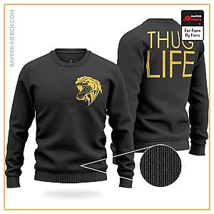 Tupac Shakur Sweatshirts - Tupac Shakur Thug Life Panther Tattoo Design Wool Sweater RM0310