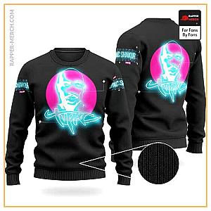 Tupac Shakur Sweatshirts - Cool 2Pac Shakur Neon Lights Tribute Artwork Wool Sweatshirt RM0310