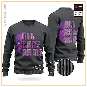 Tupac Shakur Sweatshirts - All Eyez On Me 2Pac Makaveli Dope Purple Wool Sweatshirt RM0310