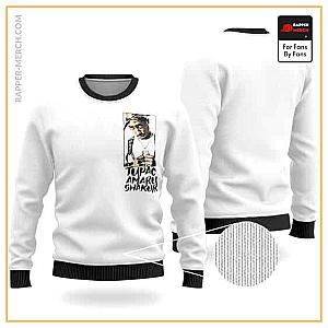 Tupac Shakur Sweatshirts - Iconic Rapper Tupac Amaru Shakur Portrait Art Wool Sweatshirt RM0310