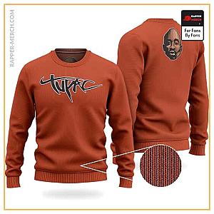 Tupac Shakur Sweatshirts - Tupac Name And Head Logo Minimalist Wool Sweatshirt RM0310