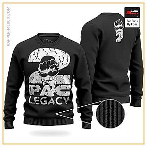 Tupac Shakur Sweatshirts - 2Pac Legacy Closed Fist Artwork Stylish Wool Sweater RM0310