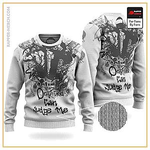 Tupac Shakur Sweatshirts - Only God Can Judge Me 2Pac Monochrome Art Wool Sweatshirt RM0310