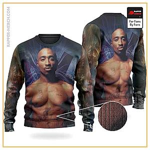 Tupac Shakur Sweatshirts - Dope Tupac Makaveli Galaxy Art Tribute Wool Sweater RM0310