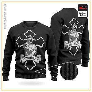 Tupac Shakur Sweatshirts - 2Pac Shakur Thug Life Exodus Cross Wool Sweatshirt RM0310