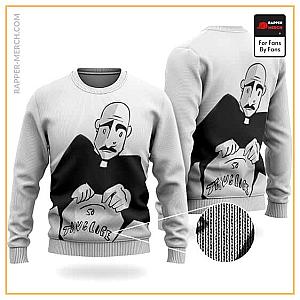 Tupac Shakur Sweatshirts - Tupac Monochrome Cartoon Art Body Tattoos Wool Sweater RM0310