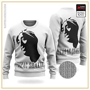 Tupac Shakur Sweatshirts - Tupac Amaru Shakur Face Silhouette Art Wool Sweater RM0310