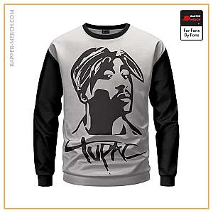 Tupac Shakur Sweatshirts - Tupac Shakur Face Silhouette Art Sweatshirt RM0310