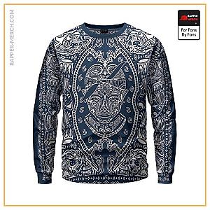 Tupac Shakur Sweatshirts - Dope Tupac Amaru Gangsta Blue Bandana Sweatshirt RM0310