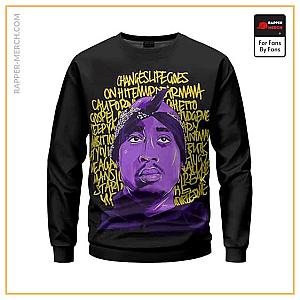 Tupac Shakur Sweatshirts - Tupac Amaru Shakur Greatest Songs Art Sweater RM0310