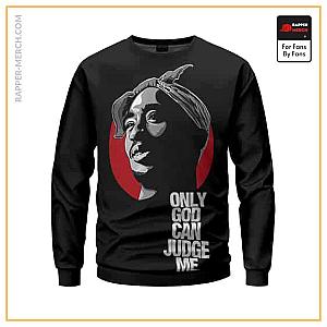 Tupac Shakur Sweatshirts - Only God Can Judge Me Tupac Makaveli Art Sweater RM0310