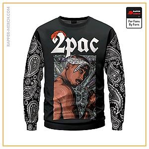 Tupac Shakur Sweatshirts - Thug Life 2Pac Bandana Paisley Pattern Sweatshirt RM0310