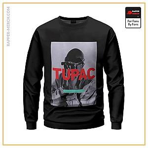 Tupac Shakur Sweatshirts - Rap Icon Tupac Amaru Portrait Artwork Sweatshirt RM0310