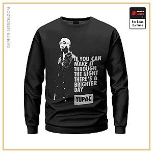 Tupac Shakur Sweatshirts - Tupac Makaveli Brighter Day Artwork Sweatshirt RM0310