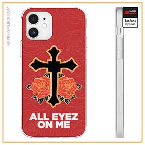 Tupac Shakur Cases - All Eyez On Me By 2Pac Shakur Cross &amp; Rose Art iPhone 12 Case RM0310