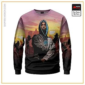 Tupac Shakur Sweatshirts - American Rapper 2Pac Amaru City Artwork Sweater RM0310