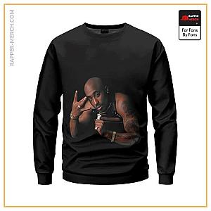 Tupac Shakur Sweatshirts - Tupac Shakur Iconic Photo &amp; Signature Sweater RM0310