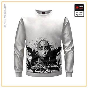 Tupac Shakur Sweatshirts - Gangsta Tupac Makaveli Gun Art Badass Sweatshirt RM0310