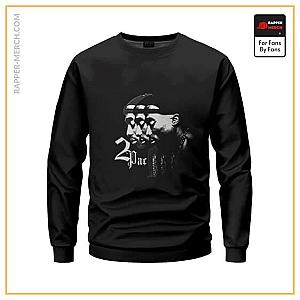 Tupac Shakur Sweatshirts - Three Faced 2Pac Makaveli Side View Art Sweater RM0310