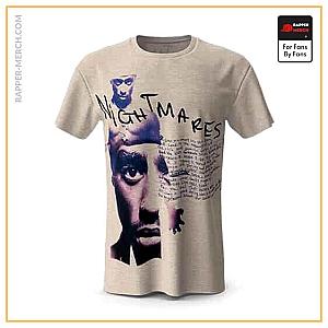 Tupac Shakur T-shirts - 2Pac Shakur Poem Nightmares Art Dope T-Shirt RM0310