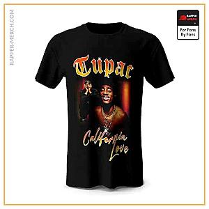 Tupac Shakur T-shirts - Tupac California Love Vintage Art Black Tees RM0310