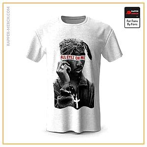 Tupac Shakur T-shirts - All Eyez On Me Tupac Shakur Monochrome Art Tees RM0310