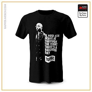 Tupac Shakur T-shirts - 2Pac Makaveli Brighter Day Artwork Black Tees RM0310