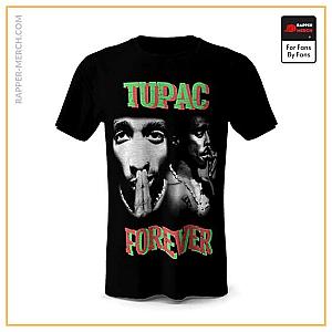 Tupac Shakur T-shirts - Tupac Forever Retro Vintage Glitch Art T-Shirt RM0310