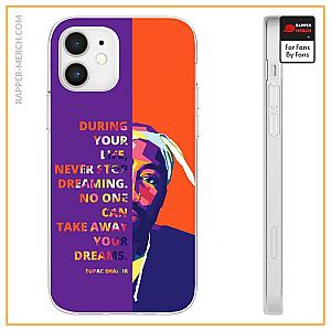 Tupac Shakur Cases - Tupac Amaru Shakur Motivational Quote Colorful iPhone 12 Case RM0310