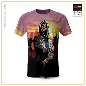 Tupac Shakur T-shirts - American Rapper 2Pac Amaru City Artwork T-Shirt RM0310